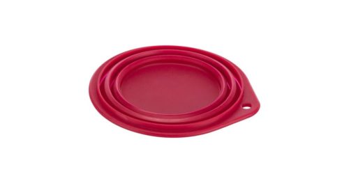 Trixie Travel Bowl – összecsukható szilikon utazó tál kutyáknak (0,5 l / Ø14 cm), (piros)