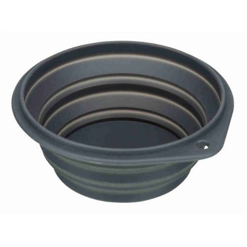 Trixie Travel Bowl - összecsukható, utazó tál (szilikon) kutyák részére (1l/Ø18cm)(fekete)