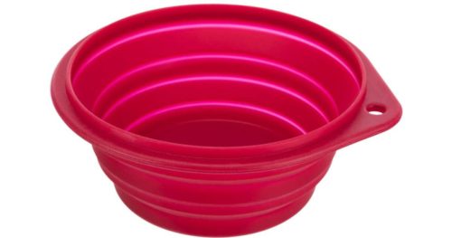 Trixie Travel Bowl - összecsukható, utazó tál (szilikon) kutyák részére (1l/Ø18cm)(piros)