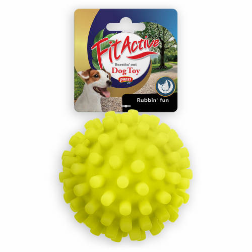 FitActive Hedgehog Ball vinil sünilabda kutyajáték, 10 cm átmérőjű labda