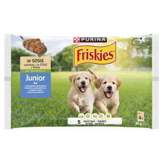  Friskies alutasak Junior Dog 4x85g Aszpikos válogatás