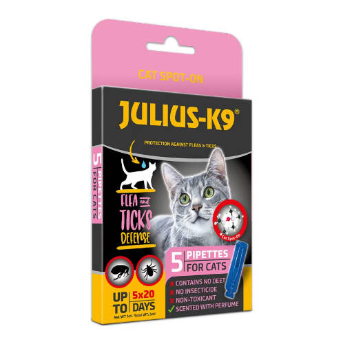  Julius-K9 Cat Spot On - Bolha-, kullancs riasztó spot-on macskák részére (5x1ml)