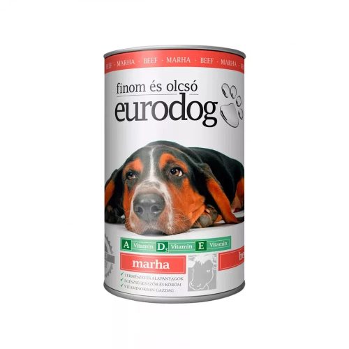 EURO DOG kutyakonzerv marhahússal 1240 g