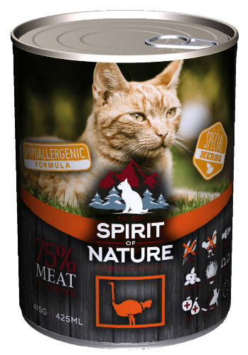 Spirit of Nature Hypoallergenic CAT Ostrich 415g