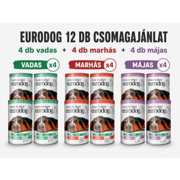  EURO DOG kutyakonzerv 415gx12 db (marha,vadas,májas)