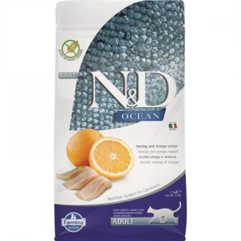 N&D Cat Ocean hering & narancs adult 1,5 kg