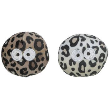   Trixie leopárdmintás plüss golyók, 5,5cm, 2db - macskák részére